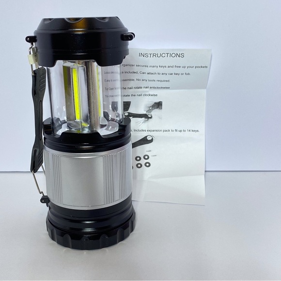 ALL BRAND NEW! 2 way Silver Lantern, key organizer,umbrella - Picture 6 of 6